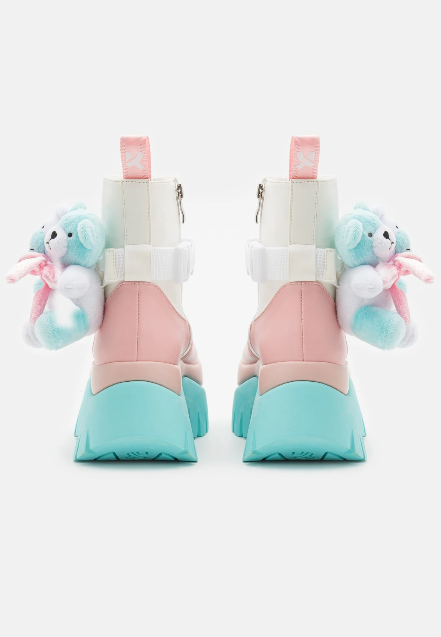 KOI FOOTWEAR Melanie Martinez Sweet Teddy Bear Platform Boots - Korte Laarzen - Blue/Pink/White 4 KOI FOOTWEAR Melanie Martinez Sweet Teddy Bear Platform Boots - Korte Laarzen - Blue/Pink/White - Afbeelding 4