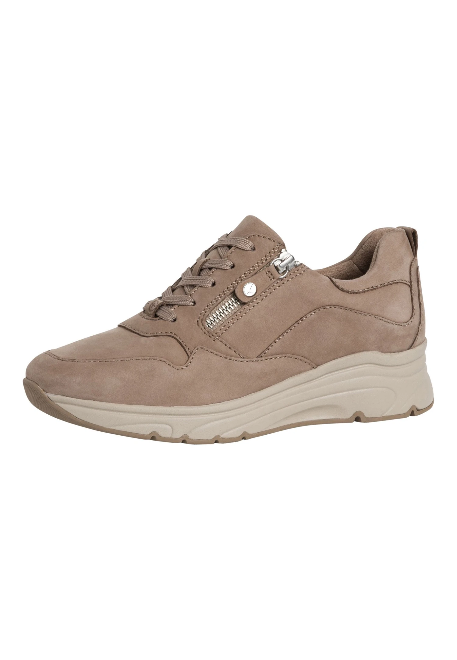 Tamaris Pure Relax - Sneakers Laag - Taupe Nubuc 2 Tamaris Pure Relax - Sneakers Laag - Taupe Nubuc - Afbeelding 2