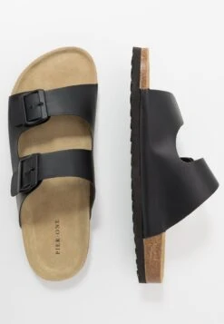 Pier One Unisex - Pantoffels - Black -Schoenenpromotie Winkel a98de5f417bd4f57b176937b18a12ab7