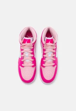Air Jordan 1 Mid Unisex - Sneakers Hoog - White/Medium Soft Pink/Fierce Pink -Schoenenpromotie Winkel a9ceade33e1143b78057365a180b117e