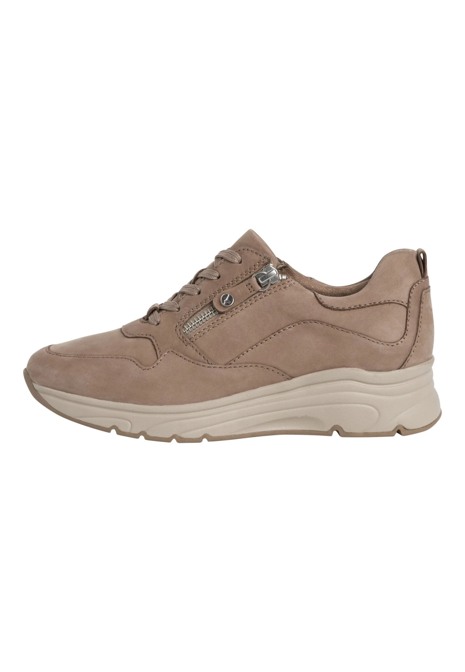 Tamaris Pure Relax - Sneakers Laag - Taupe Nubuc 1 Tamaris Pure Relax - Sneakers Laag - Taupe Nubuc